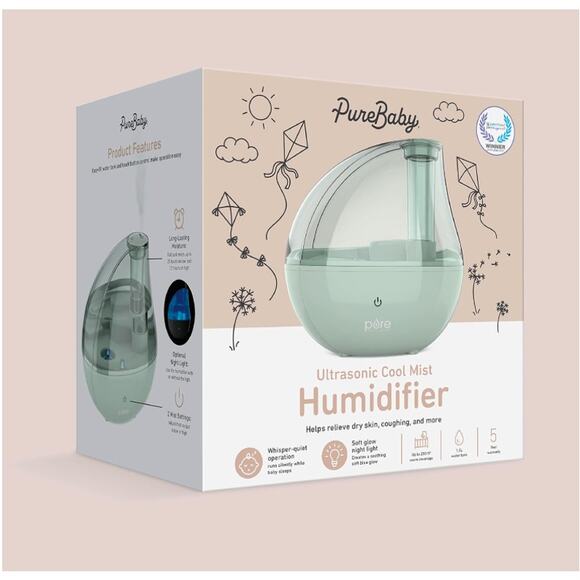 Pure Enrichment PureBaby Ultrasonic Cool Mist Humidifier & Soft Glow Night Light - Picture 7 of 7